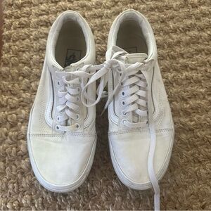 White platform old skool vans